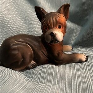 Charming Brown and Black Dog Figurine